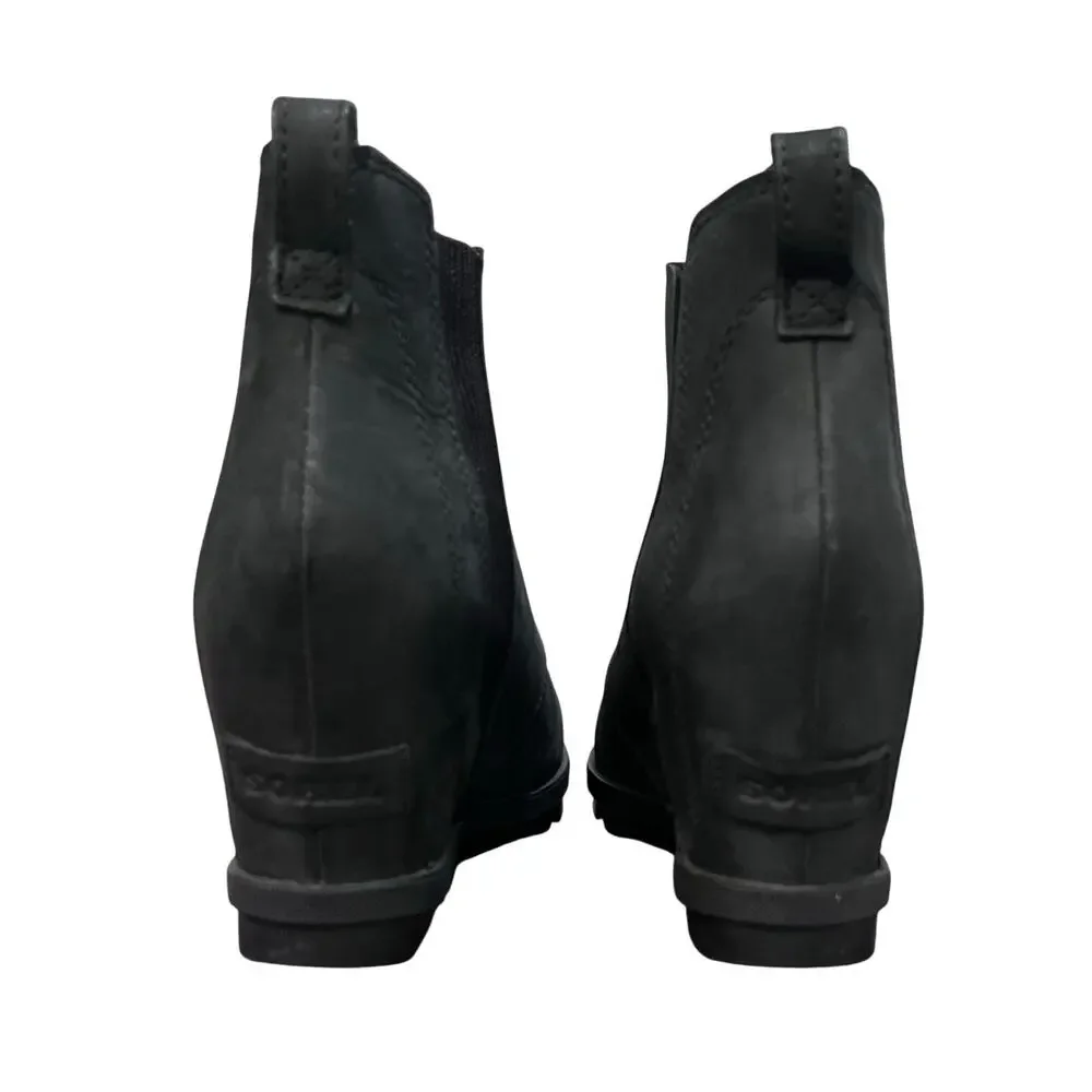 Sorel Women's Joan of Arctic Wedge II Chelsea Boots Pull-on Black Sz 8 - Picture 4 of 6
